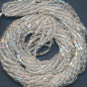 Stiftperlen kristall klar lüster, Inhalt 7,5 g, Größe 2,2 mm, böhmisch Strang