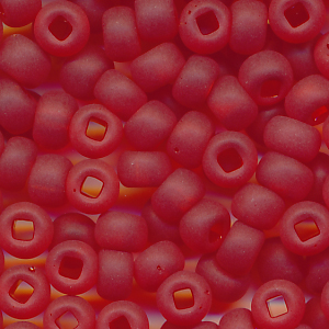 Rocailles cherry-rot matt, Inhalt 9 g, Größe 6/0, böhmisch