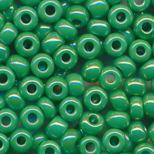 Rocailles grün rainbow, Inhalt 8 g, Größe 10/0, böhmisch