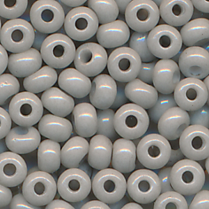 Rocailles grau hell, Inhalt 6 g, Größe 10/0 (2,3 mm). böhmisch