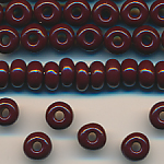 Rocailles teak-braun opak, 100 Gramm, Größe 6,8 mm, Großloch