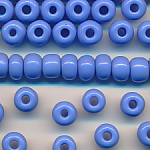 Rocailles hell-blau opak, 100 Gramm, Größe 6,5 mm, Großloch