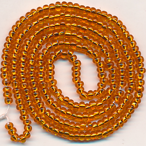 Rocailles light copper Silber lining, Inhalt 6 g, Größe 8/0, böhmisch, Strang