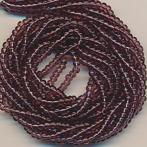 Rocailles violett klar, Inhalt 5 g, Größe 9/0, böhmisch, Strang