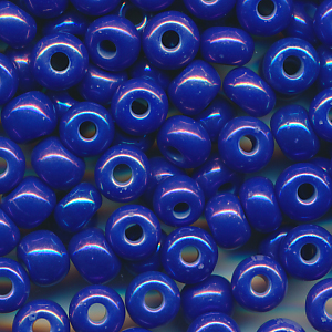 Rocailles royal-blau opak rainbow, Größe 6/0 (4,0 mm), 20 Gramm