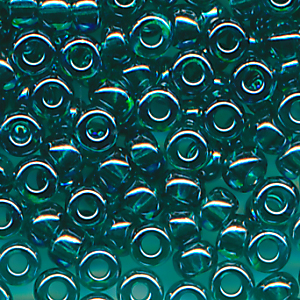 Rocailles lüster klar türkis, Größe 10/0 (2,3 mm), 20 Gramm