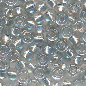 Rocailles Beads diamant grau Silbereinzug, Größe 10/0 (2,3 mm), 20 Gramm