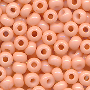Rocailles opak poliert peach-rosa, Größe 10/0 (2,3 mm), 20 Gamm