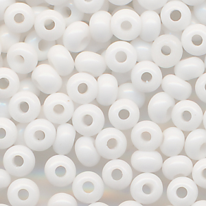 Rocailles weiß, Inhalt 6 g, Größe 13/0 (1,7 mm)