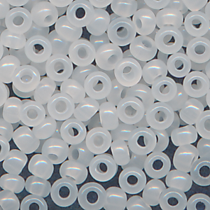 Rocailles alabaster weiß, Inhalt 6 g. Größe 15/0 (1,5 mm)