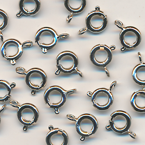 Verschluss silber, Inhalt 5 Stück, Größe 6 mm, Federringe*