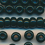 Rocailles dunkel-grün opak, 100 Gramm, Größe 8,8 mm, Großloch