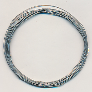 Juwelierdraht nylonummantelt silberfarbig, Größe 0,38 mm, Inhalt 5 lfm
