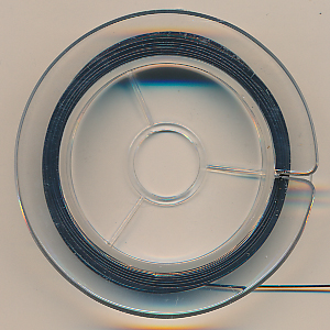 Juwelierdraht nylonummantelt schwarz, Größe 0,4 mm, Rolle 10 m