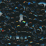 Rocailles facettiert schwarz, Inhalt 6 g, Größe 9/0, Cut-Perlen Charlotte