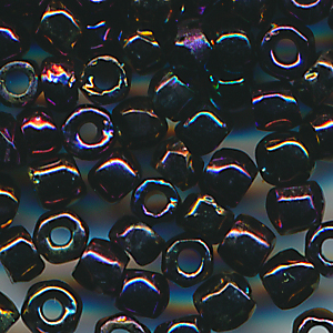 Rocailles facettiert lila rainbow AB, Inhalt 6 g, Größe 10/0, Cut-Perlen