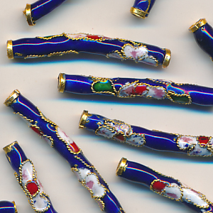 Metallperlen silberfarben, Inhalt 3 Stück, Größe 7 x 5 mm