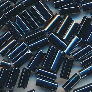 Stiftperlen schwarz grau lüster, Inhalt 8 g, Größe 4 mm