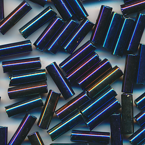 Stiftperlen blau rainbow AB, Inhalt 8 g, Größe 7 mm