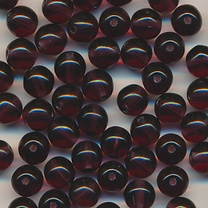 Glasperlen violett kristall, Inhalt 15 Stück, Größe 6 mm, Kugeln