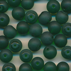 Glasperlen grün matt, Inhalt 12 Stück, Größe 8 mm, Kugeln