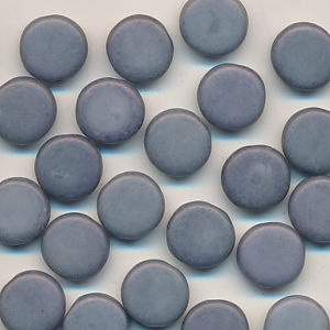 Glasperlen grau metallic, Inhalt 10 Stück, Größe 9 mm