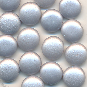 Glasperlen silber, Inhalt 8 Stück, Größe 10 mm, flachrund