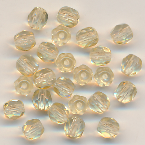 Facettenperlen champagner, Inhalt 25 Stück, Größe 4 mm