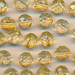 Facettenperlen corn gelb, Inhalt 10 Stück, Größe 10 mm