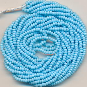 Rocailles hell blau, Inhalt 9,5 g, Größe 11/0, böhmisch Strang