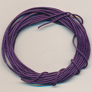 Baumwollband violett, Inhalt 2,05 m, Größe 1 mm, gewachst