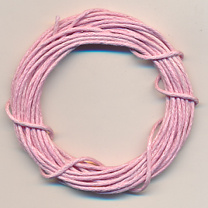 Baumwollband rosa, Inhalt 2,35 m, Größe 1 mm, gewachst