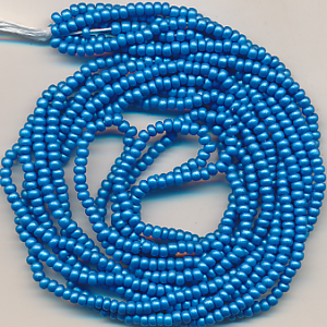 Rocailles blau metallic, Inhalt 7,5 g, Größe 10/0, böhmisch Strang*