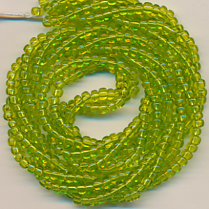Rocailles mai grün klar, Inhalt 6 g, Größe 8/0, böhmisch Strang