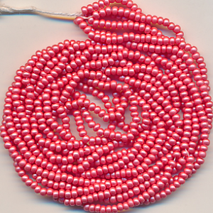 Rocailles koralle lüster, Inhalt 8 g, Größe 11/0, böhmisch Strang