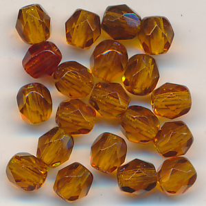 Facettenperlen Mix teak, Inhalt 20 Stück, Größe 4 mm, Glas