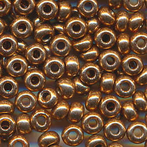 Rocailles bronze metallic, Inhalt 6 g, Größe 6/0, antik