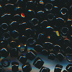 Cut-Hexa schwarz, Inhalt 8 g, Größe 11/0 antik, lose