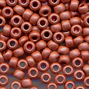 Rocailles kupfer metallic matt, Inhalt 6 g, Größe 10/0 (2,3 mm), böhmisch*