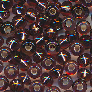 Rocailles purple Silberblatt, Inhalt 8 g, Größe 4,5 mm, böhmisch