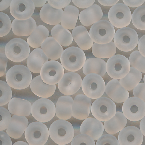 Rocailles matt kristall, Größe 6/0 (4,0 mm), 20 Gramm