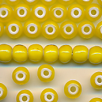 Rocailles gelb whitehearts, 20 g, Größe 1/0, Großloch