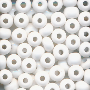 Rocailles weiß, Inhalt 8 g, Größe 6/0 böhmisch