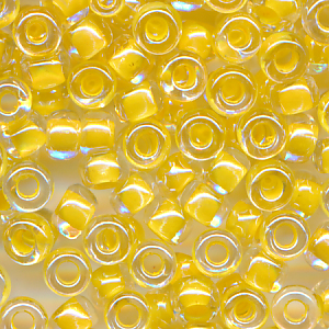 Rocailles kristall gelb lining, Inhalt 10 g, Größe 8/0, böhmisch*