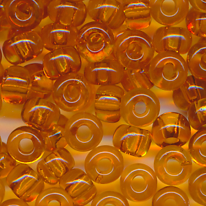 Rocailles dark orange, Inhalt 8 g, Größe 6/0, böhmisch