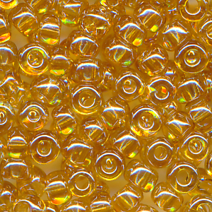 Rocailles bernstein lüster, Inhalt 8 g, Größe 3,5 mm, böhmisch