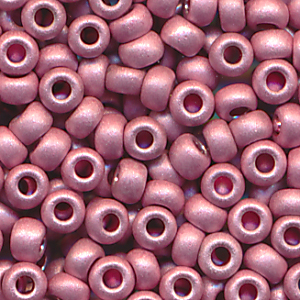 Rocailles rosa dark metallic matt, Inhalt 6 g, Größe 11/0. böhmisch*