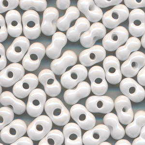 Farfalle, Schmetterlinge weiß lüster, Inhalt 30 Stück, Größe 6,5 x 3,2 mm