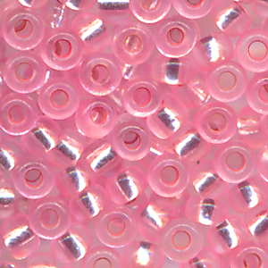 Rocailles princess rosa Silber lining, Inhalt 7 g, Größe 10/0 böhmisch