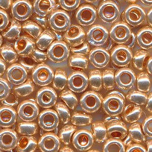 Rocailles gold metallic pastell, Inhalt 8 g, Größe 8/0, böhmisch*